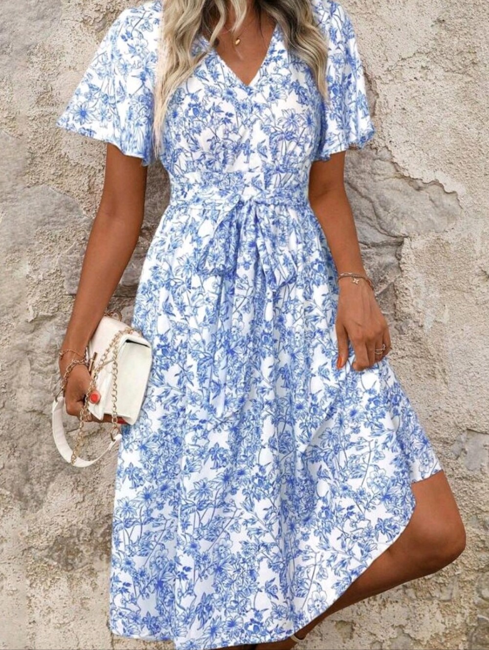 Floral Blue Dress